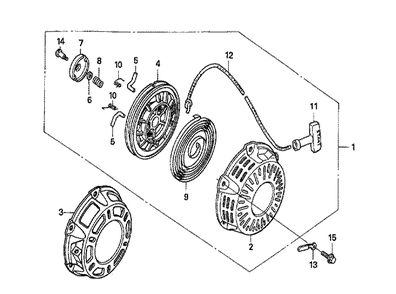 Fig-0 Diagram and Parts List for GX160U1 Type HG12 Honda Engine