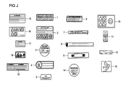 Fig-13 Diagram and Parts List for GX160U1 Type TCS2 Honda Engine