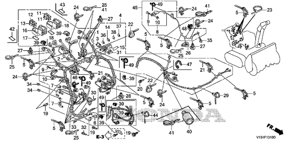 Part Location Diagram of 38201-V15-003 Honda Fuse (80a) (Block)
