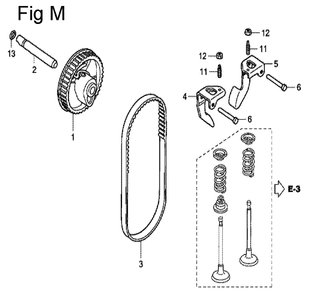 Fig-13 Diagram and Parts List for GC160 Type PHU Honda Engine