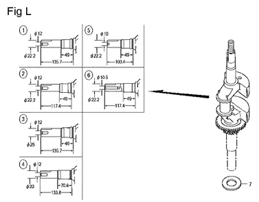 Fig-12 Diagram and Parts List for GCV160LA Type N1A Honda Engine