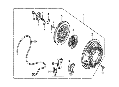 Fig-0 Diagram and Parts List for GX270U Type VX39 Honda Engine