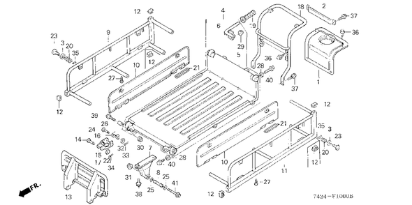 Part Location Diagram of 63173-862-000 Honda Spring, Cover Lock