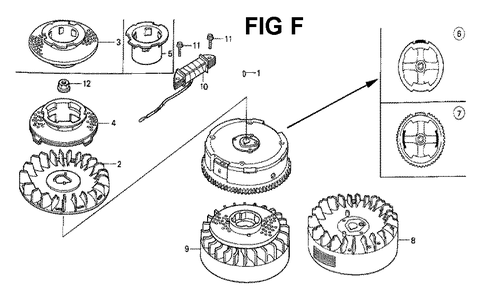 Fig-9 Diagram and Parts List for GXV160 Type N5 Honda Engine