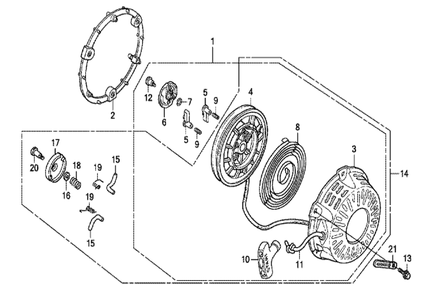 Fig-0 Diagram and Parts List for GX200T Type QG2 Honda Engine