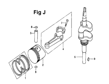 Fig-6 Diagram and Parts List for GXV120 Type P Honda Engine