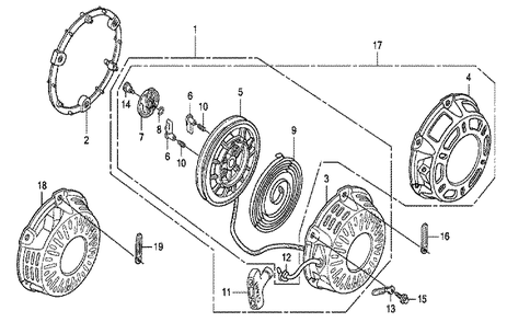 Fig-0 Diagram and Parts List for GX200 Type SM24 Honda Engine