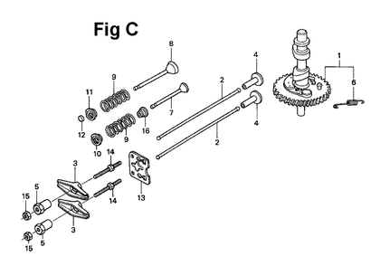 Fig-11 Diagram and Parts List for GXV120 Type A1L2 Honda Engine