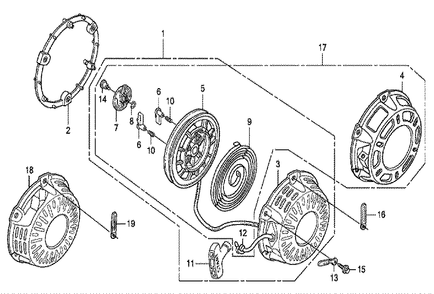 Fig-0 Diagram and Parts List for GX200 Type TXBR Honda Engine