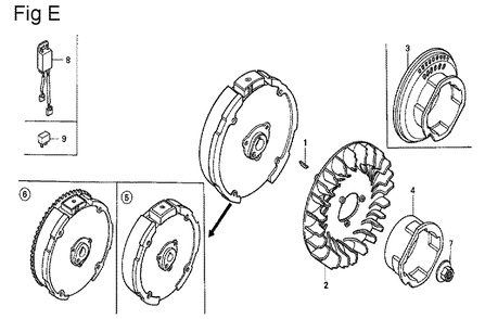 Fig-11 Diagram and Parts List for GX200 Type VX Honda Engine