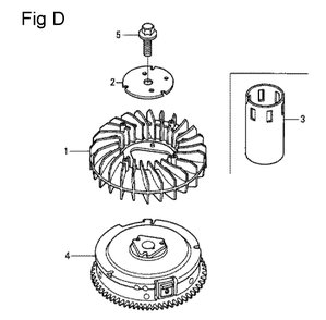 Fig-4 Diagram and Parts List for GCV530 Type QEA Honda Engine