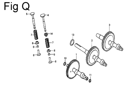 Fig-17 Diagram and Parts List for G100 Type MR Honda Engine