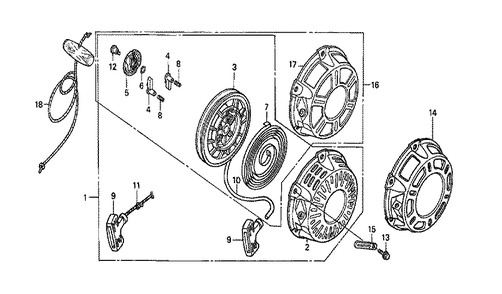 Fig-0 Diagram and Parts List for GX160K1 Type QXS Honda Engine