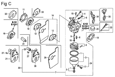 Part Location Diagram of 16100-Z0L-801 Lawn Boy Carburetor Asm. Bb62g A