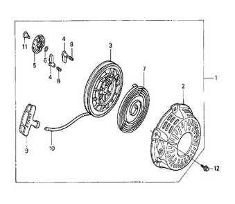 Fig-0 Diagram and Parts List for GX120K1 (QJG2)(43-9099999) Honda Engine