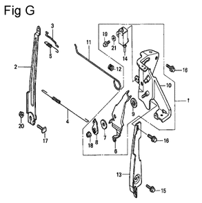 Fig-7 Diagram and Parts List for GC135 Type QFJ Honda Engine