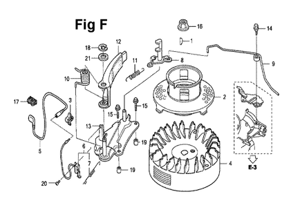 Fig-2 Diagram and Parts List for GXV160UH2 Type A1AS Honda Engine