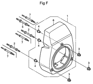 Fig-6 Diagram and Parts List for GC160A Type PHA Honda Engine