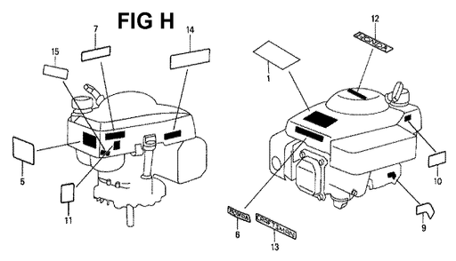 Fig-5 Diagram and Parts List for GXV140 Type A1 Honda Engine