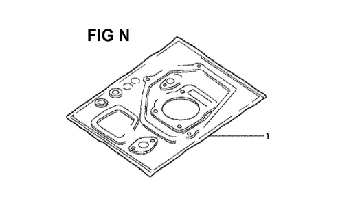 Fig-4 Diagram and Parts List for GXV340K2 Type DA Honda Engine