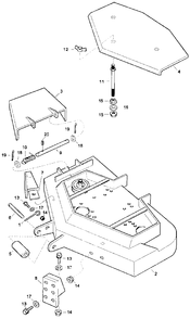 Cutter Deck Diagram and Parts List for CD7052CCD3 (Type  52)(CCD3-1000001 - 9999999) Honda Lawn Tractor Accessories