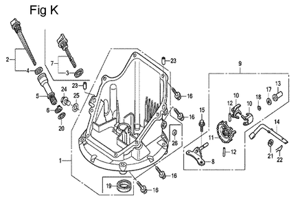 Fig-11 Diagram and Parts List for GCV160A Type A1AE Honda Engine