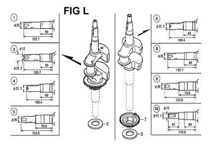 Fig-12 Diagram and Parts List for GCV190LA Type S3L Honda Engine