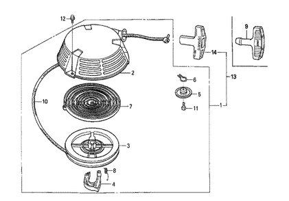 Fig-0 Diagram and Parts List for GXV160H2 Type N1 Honda Engine