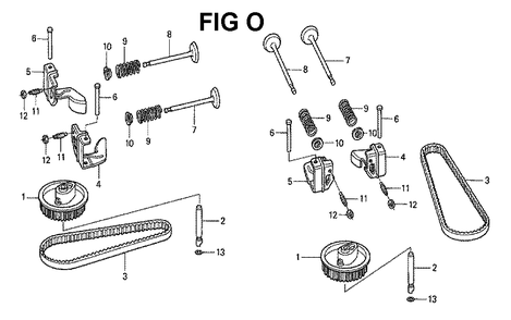 Fig-9 Diagram and Parts List for GXV530 Type UXE3A Honda Engine