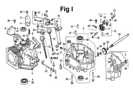 Fig-9 Diagram and Parts List for GXV160K1 Type A1 Honda Engine