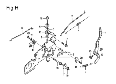 Fig-8 Diagram and Parts List for GCV160LA Type N1A Honda Engine