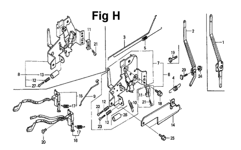 Fig-12 Diagram and Parts List for GXV120 Type N2T Honda Engine