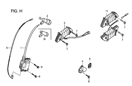 Fig-8 Diagram and Parts List for GX120T1 Type TXBR Honda Engine