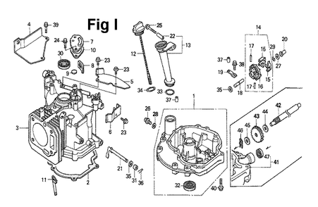 Fig-8 Diagram and Parts List for GXV140 Type N1GE Honda Engine