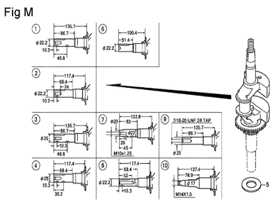 Fig-13 Diagram and Parts List for GCV160A Type NBL1 Honda Engine