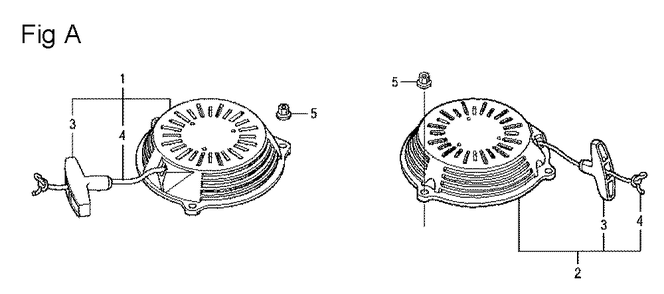 Fig-1 Diagram and Parts List for GCV160LA Type S1M Honda Engine