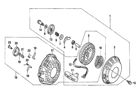 Fig-0 Diagram and Parts List for GX120T1 Type Q1B9 Honda Engine