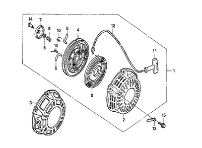 Fig-0 Diagram and Parts List for GX160U1 Type QX7 Honda Engine