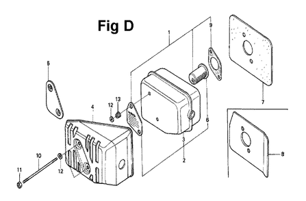 Fig-1 Diagram and Parts List for GXV120 Type P Honda Engine