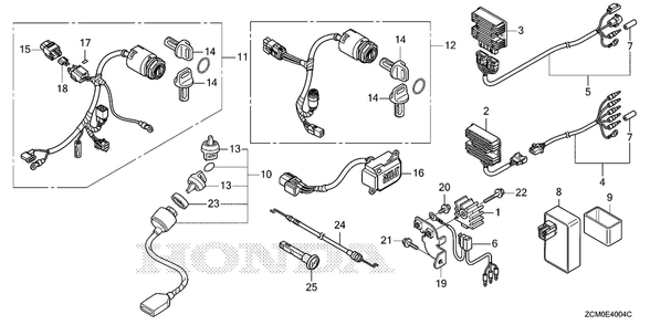 Other Parts (5) Diagram and Parts List for GX690RH (Type TXFC)(GCAPH-2000001-9999999) Honda Engine