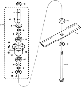Blade Spindle (For 36-Inch From 1000878) (For 48-Inch From 1001266) Diagram and Parts List for CD7036CCD2 (Type  36)(CCD2-1000001 - 2000000) Honda Lawn Tractor Accessories