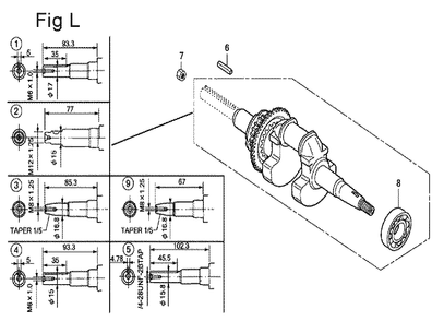 Fig-12 Diagram and Parts List for GX100U Type VEG Honda Engine