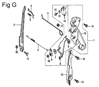 Fig-7 Diagram and Parts List for GC135 Type QHE Honda Engine