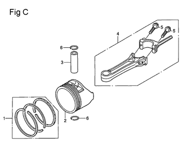 Fig-3 Diagram and Parts List for GSV190LA Type S3A Honda Engine