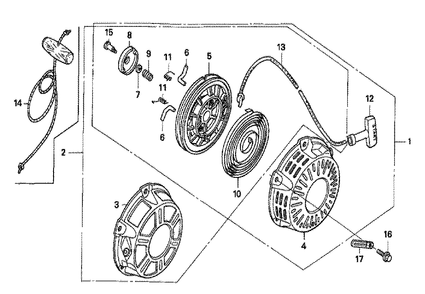 Fig-0 Diagram and Parts List for GX160K1 Type HX2 Honda Engine