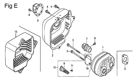 Fig-5 Diagram and Parts List for GCV160A Type A1A Honda Engine
