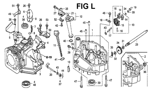 Fig-14 Diagram and Parts List for GXV160H2 Type C12 Honda Engine