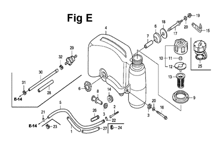 Fig-5 Diagram and Parts List for GXV160UH2 Type N1 Honda Engine