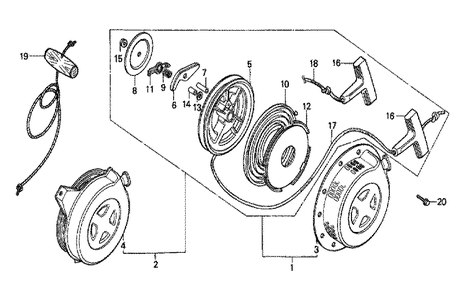 Fig-0 Diagram and Parts List for GX140 Type QXS Honda Engine