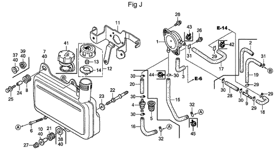 Fig-10 Diagram and Parts List for GS160LA Type QHAF Honda Engine